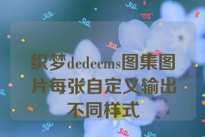 织梦dedecms图集图片每张自定义输出不同样式