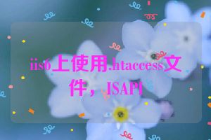 iis6上使用.htaccess文件，ISAPI