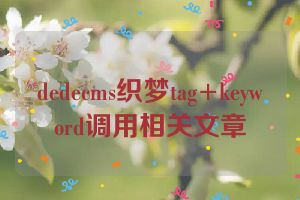 dedecms织梦tag+keyword调用相关文章