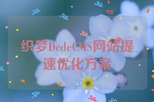 织梦DedeCMS网站提速优化方案